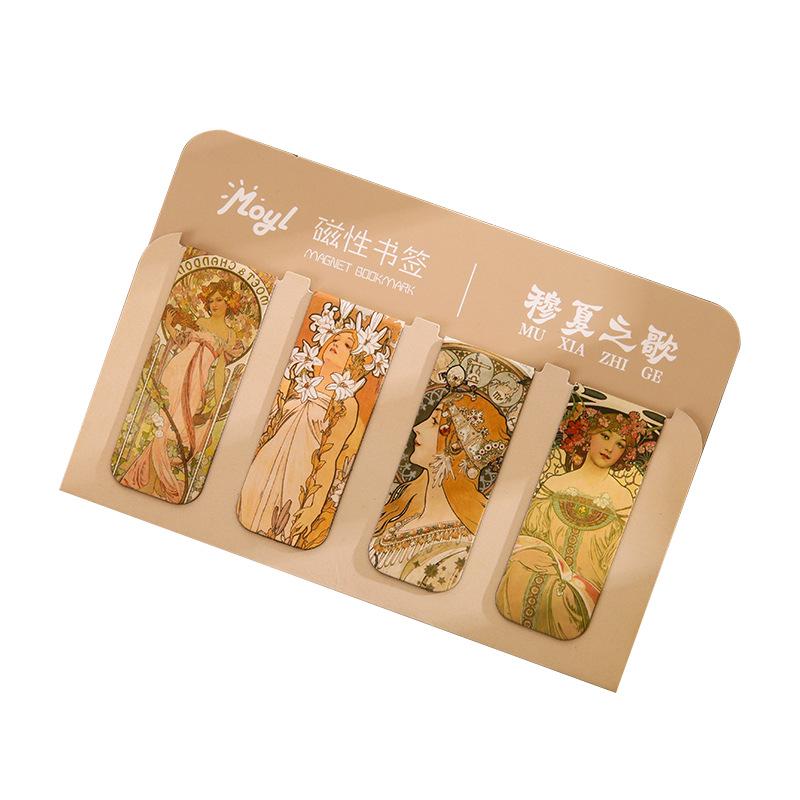 Chinese Magnetic Bookmark: Ancient Calligraphy & Art for Students