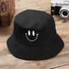 Smile Face Cap Embroidery Bucket Hat Fishing Sunscreen Bucket Hat