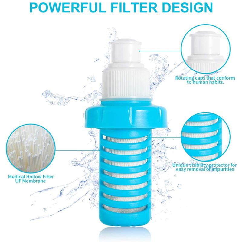 Bottle Water Filter System Outdoor Portable Water Purifier Ultrafiltration Membrane Filter Field