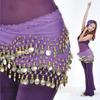 Woman Cute Fancy Skirt Hip Wear Chiffon Gold Coins Fashion 3 Dancing Row Belt Dance Belly Scarf