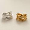 Stylish Multi-Layer Open Ring with Irregular Textured Lines