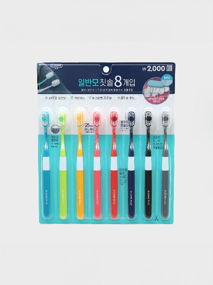Oz Zone Regular Bristle Toothbrush 8-Pack 1ea