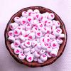 New 100pcs 6X6mm 7x4mm Spaced Acrylic Round Beads Love Heart Shape Beads for Jewelry Making DIY Charms Handmade Bracelet