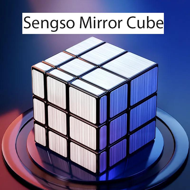 Sengso Mirror Cube 3X3X3 Speed Sticker Cube Twist Different Shapes Puzzle Bundle Puzzle Games Toy For Children And Adults