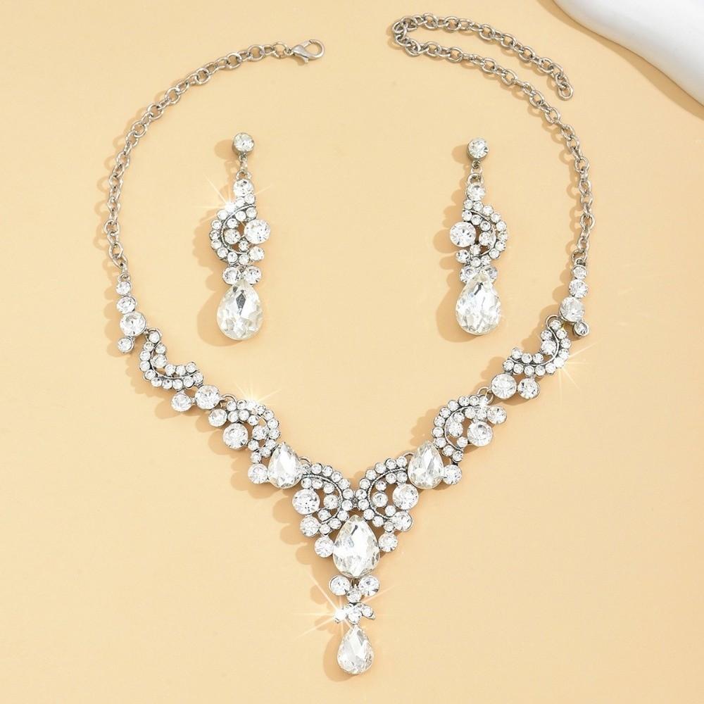 2PCS/3PCS/SET Sparkling Bridal Jewelry Sets Temperament Crystal Jewelry Sets  Holiday Gift