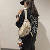 Locomotive Street Wind ins Neutral Canvas Breast Bag Japanese and Korean Casual One Shoulder Crossbody Fanny Bag