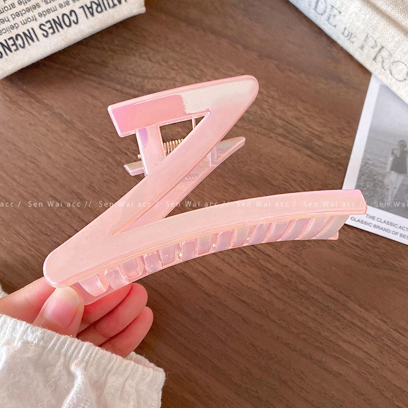 Высококачественный зажим-краб Z-образной формы женский новый большой зажим-акула заколка для волос затылок головной убор
