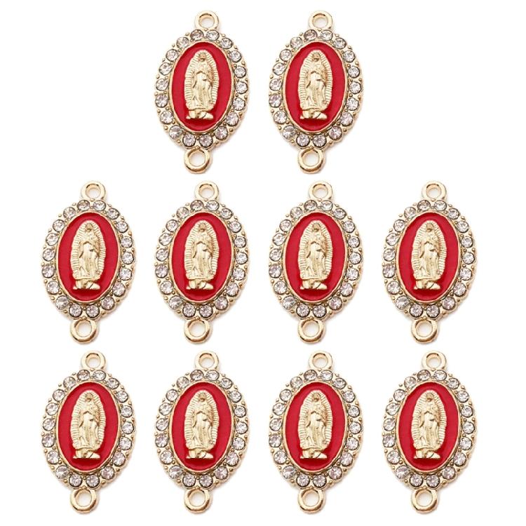 Zinc Alloy Charms Ellipse Virgin Mary Charms Pendant For DIY Fashion Necklace