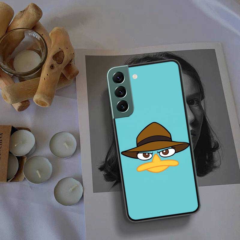 Cartoon Perry The Platypus Phone Case For Samsung Galaxy S22 S25 Ultra S21 S10 Plus S26 Edge S20 S23 S24 FE Cover Silicone S