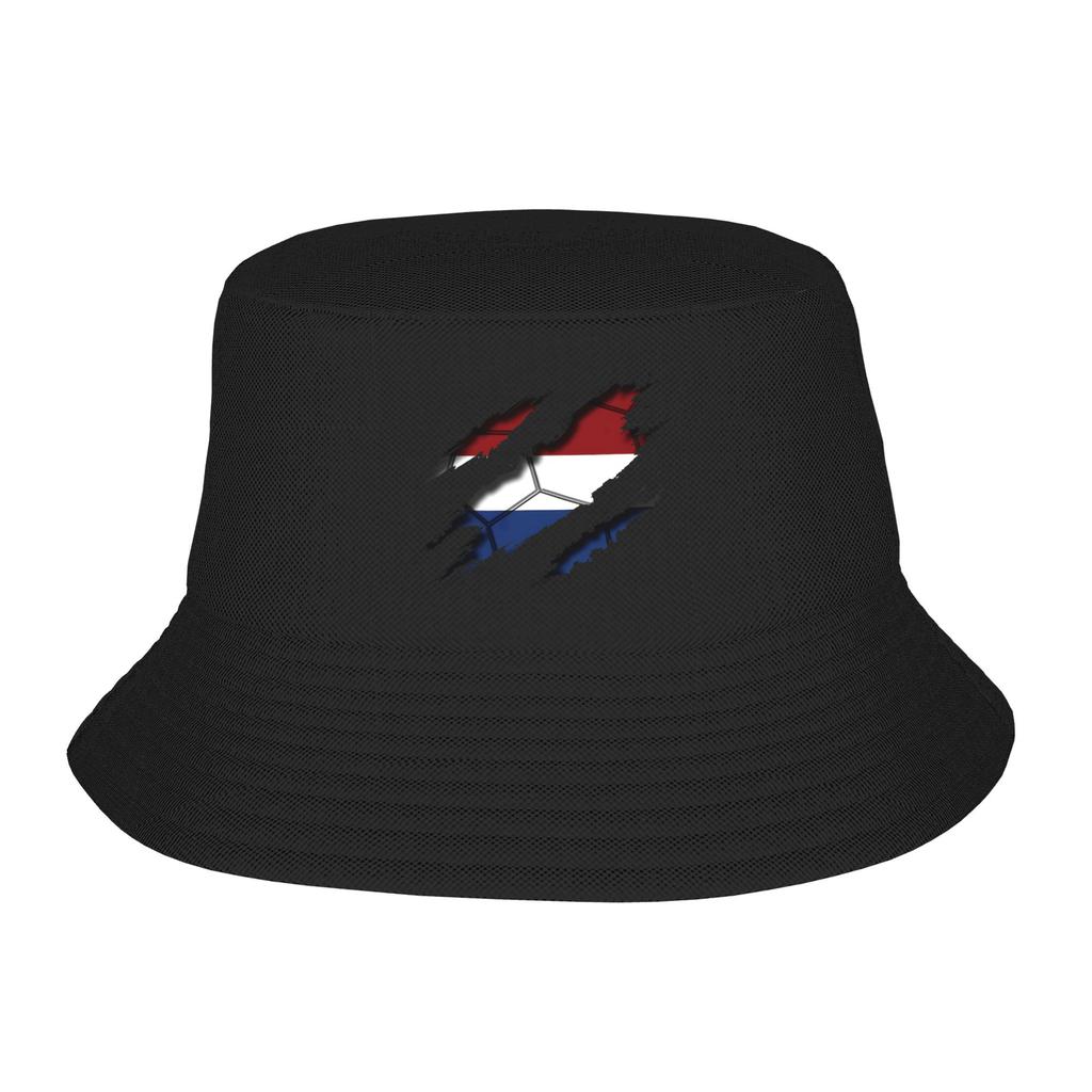 Netherlands Bucket Hat  Outdoor FisherUnisex Caps For Unisex Retro Hunting Sun Hats Foldable Graphic Cap