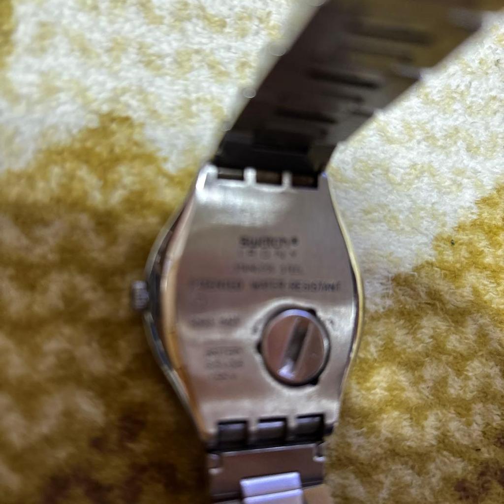 Used [Used item] Swatch watch red stainless steel red dial bracelet pair