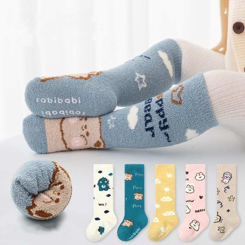 Thicken Baby Kids Thermal Socks Children Autumn Winter Long Socks Warm Toddler Boys Girls Home and School Floor 0-3years Socks