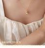 Gold-Plated Titanium Steel Cuban Chain Necklace with Freshwater Pearl Irregular Pendant.