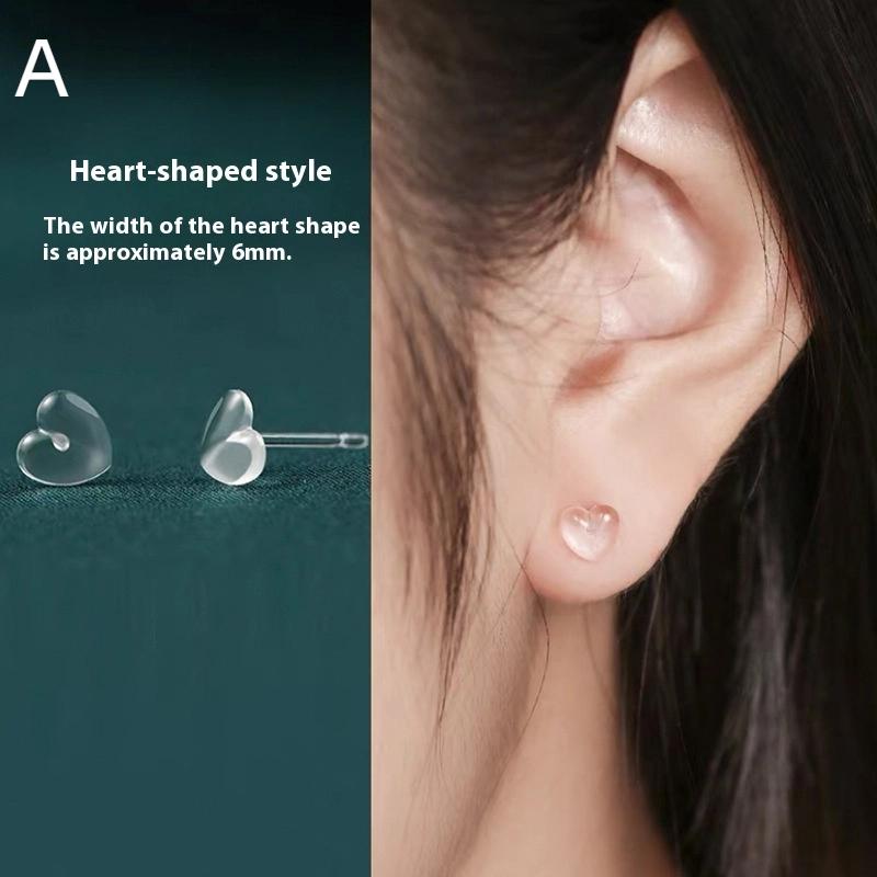 5 par mini transparenta hartsörhängen stjärnöronpinne för kvinnor män anti-allergi örsnibb underhåll nålning smycken örhängen