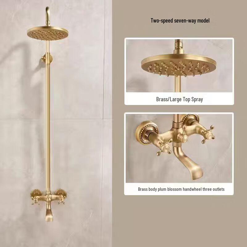 Набор смесителей для душа под давлением TLXT в античном стиле