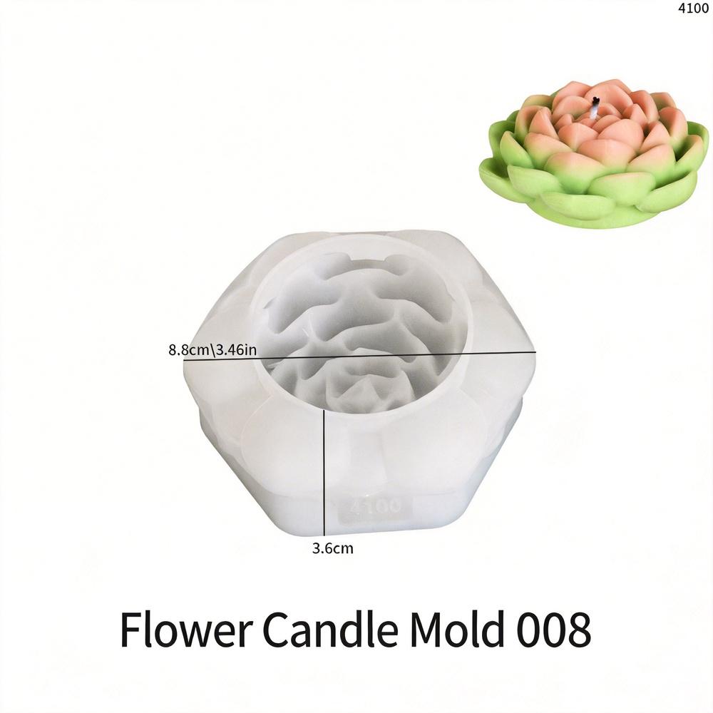 Succulent Cactus Flower Silicone Candle Mold Candle For Soap Chocolate Candy Cake Baking Plaster Crafts Tools