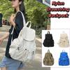 Casual Nylon Drawstring Backpack Lightweight College Student Schoolbag Canvas Shoulder Bag  Student