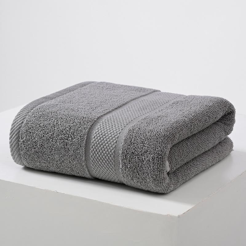 Premium Large Class A Pure Cotton Bath Towel 70x140cm, Thickened with Polyester-Cotton LOGO, Ideal for Beach or Gift, Supermarket Class B