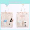 Fabric Cotton Linen Storage Hanging Pouch Door Wall Bedroom Wardrobe Waterproof