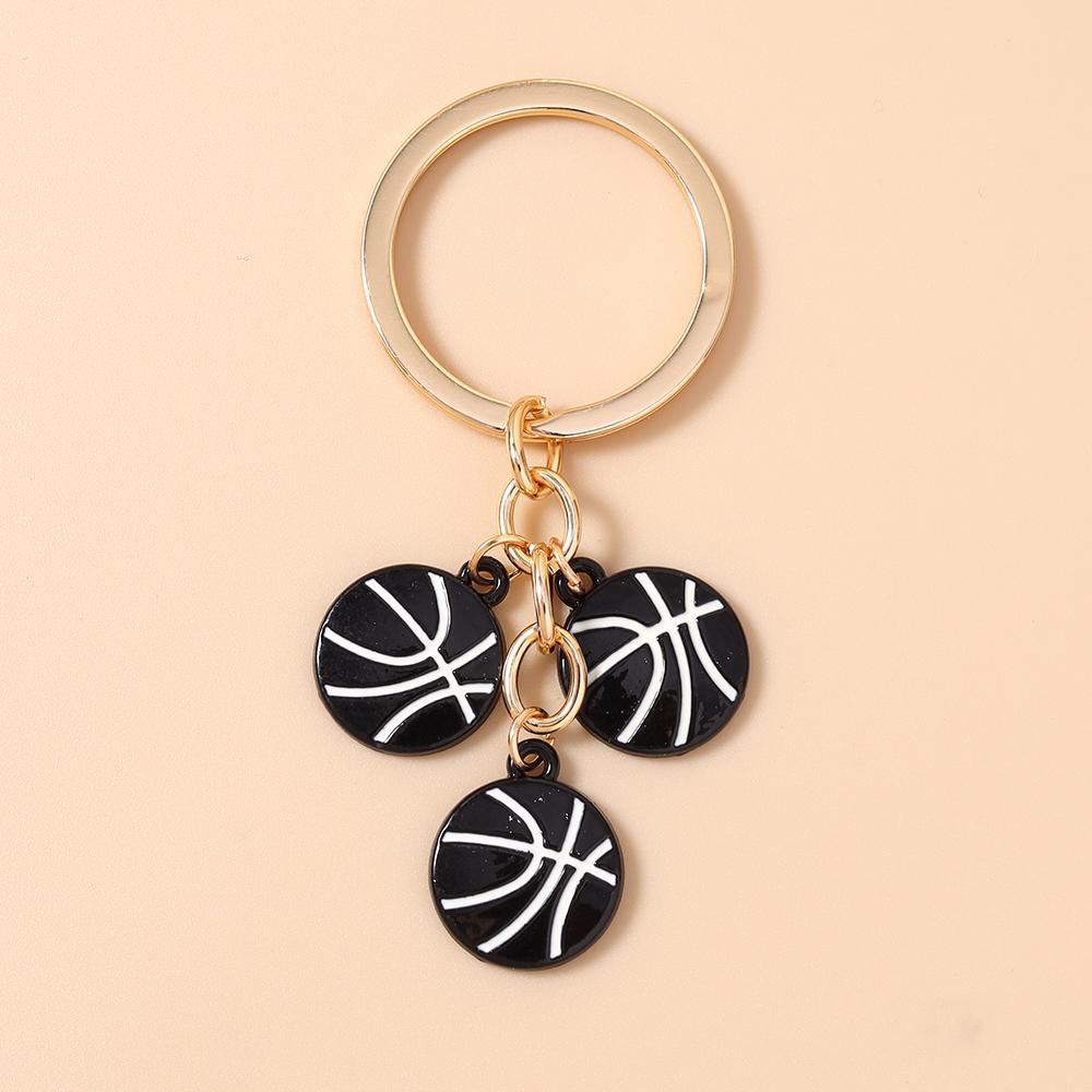 Modischer Schlüsselanhänger aus Emaille in Ballform – Basketball-Schlüsselanhänger für Damen und Mädchen – ideal zum Dekorieren von Handtaschen und zum Selbermachen – Schmuckgeschenk