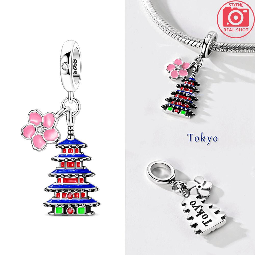 Eiffel Tower Paris Palace Milan Cathedral Opera House Originalcopper Beads Fit Women Bracelet Fine Gift Jewelry Women Diy