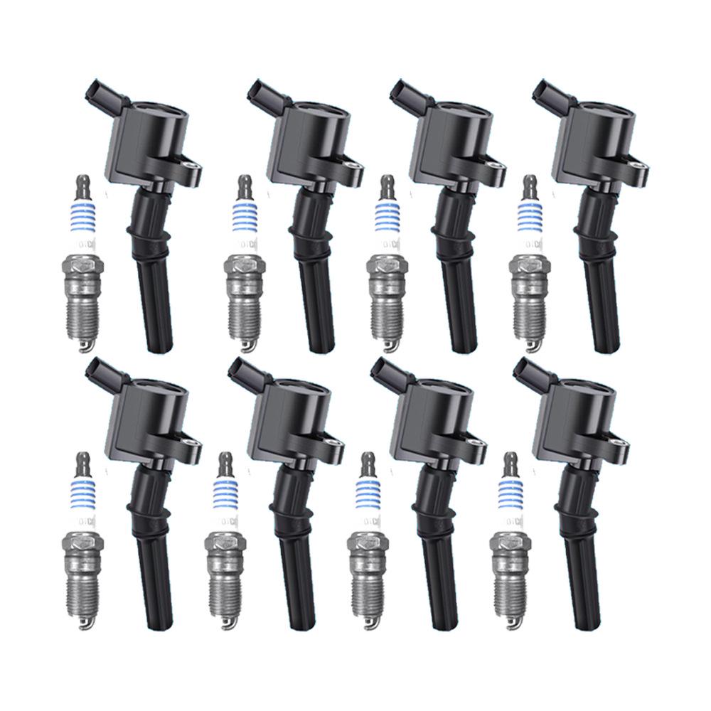 Zündspule DG508 & Zündkerze SP413 Zündkerzen-Kit für Ford F150 Mustang V8 4,6L - 8 Stück