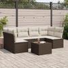 VidaXL Garden Lounge Set with Cushions 7 Pcs, Sofas with Adjustable Feet, Outdoor Furniture Set Patio Terrace, 3249242