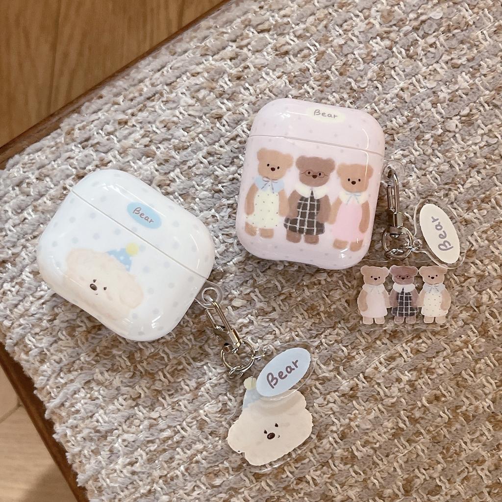 Cartoon bear is suitable for Apple AirpodsPro1 Bluetooth headset 1 protective case, soft case, earphone case 1st generation pro.