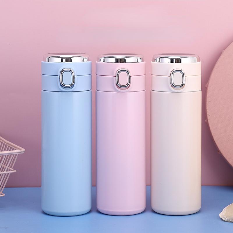 Portable Intelligence Thermos Cup 420ml Vacuum Flasks Portable Stainless Steel Thermos Cup Water Bottle Travel Tea Mug Office Thermos Cup