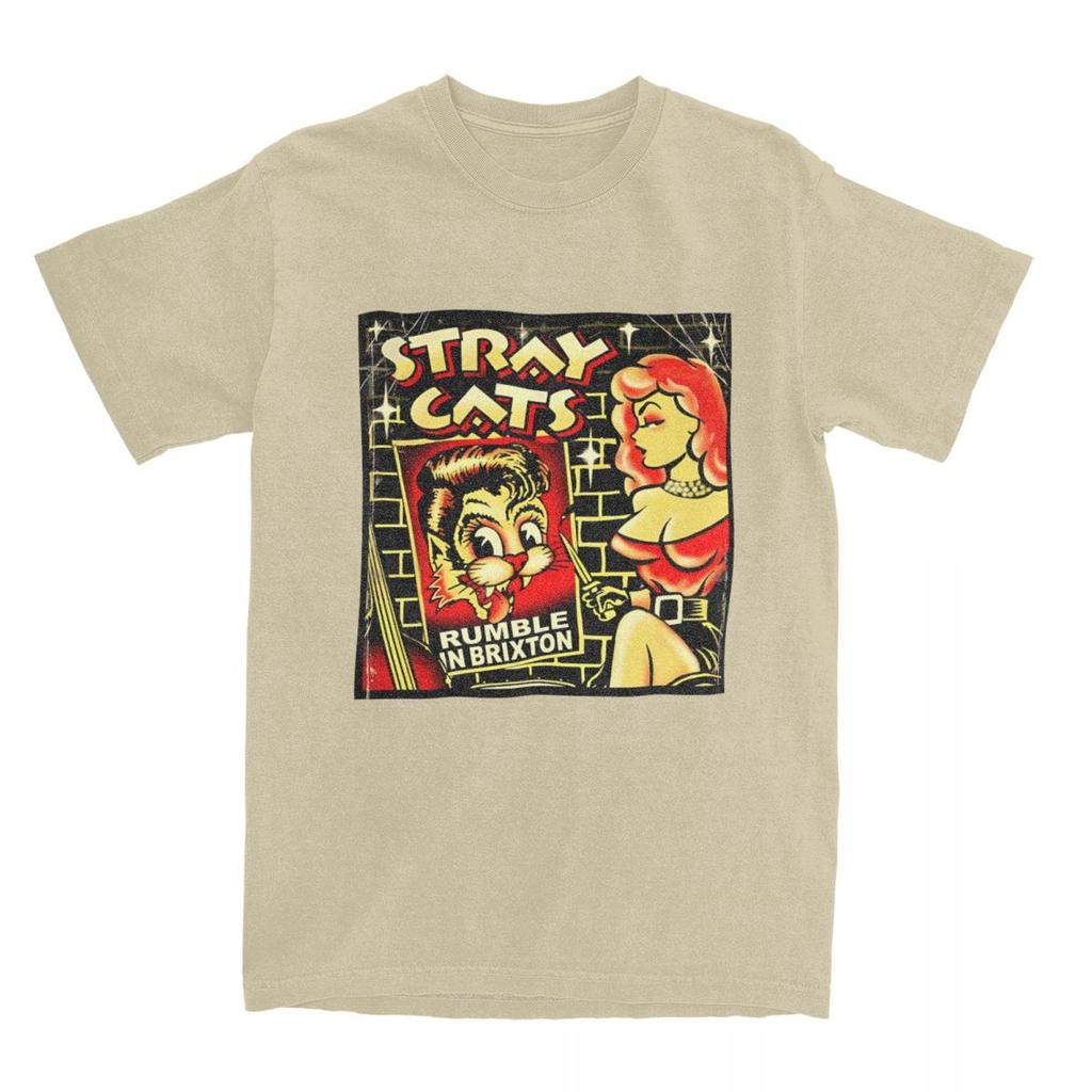 Pánské Dámské Tričko Stray Cats Brian Setzer Trička Populární Vintage Hudební Skupina Letní Trička Y2K Vtipné Bavlněné Oblečení Dárek