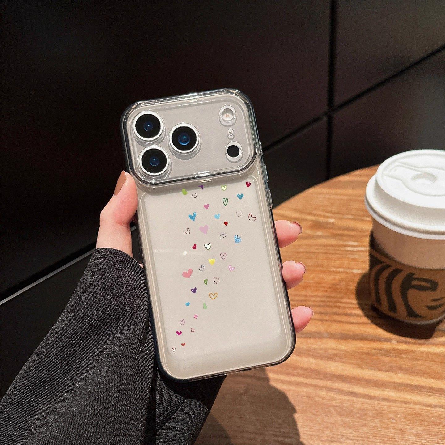 

Heart Design Drop-Proof Phone Case for Apple 11, 13pro, 14, 15, 16, 17promax - Space & Soft Shell 14