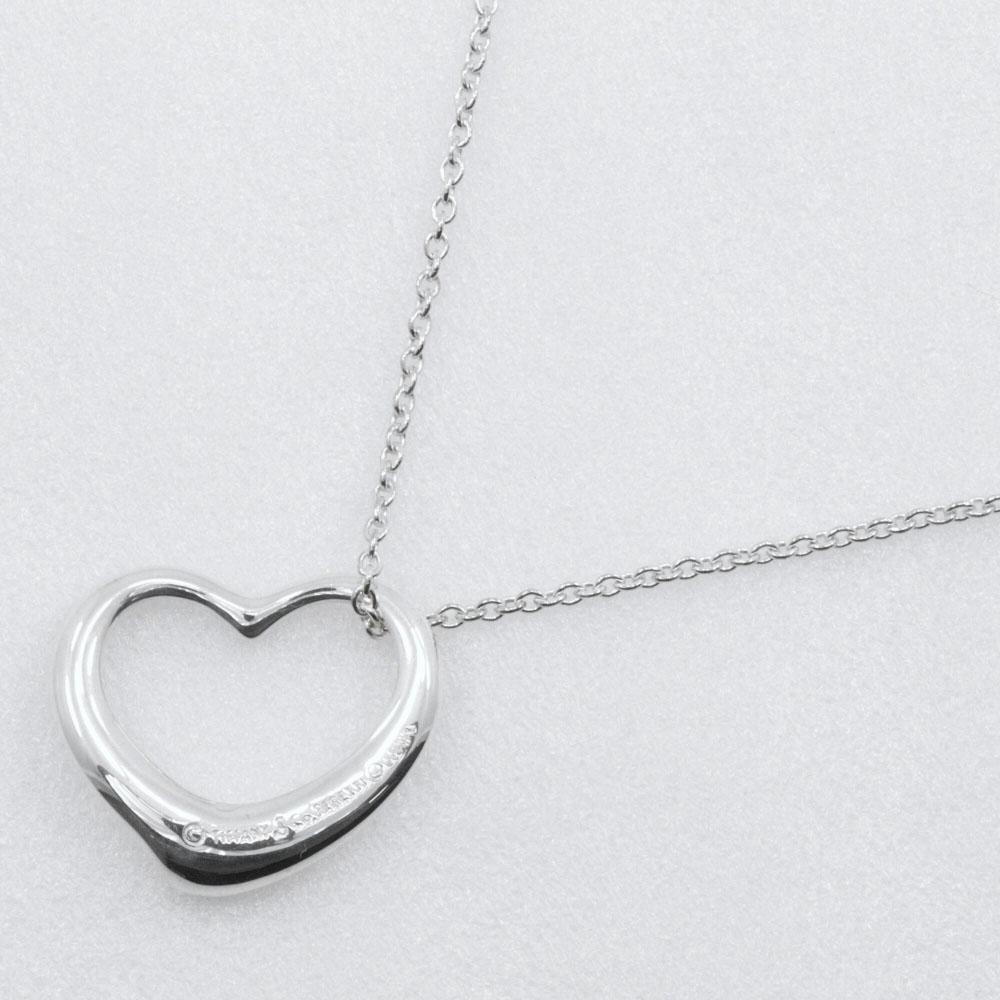 TIFFANY&Co. Open heart Necklace Elsa Peretti Silver925 heart 4.6g Women Used
