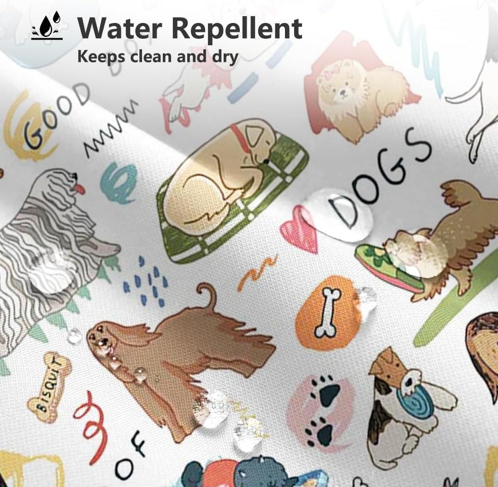 Dog Shower Curtain Cartoon Funny Dog Shower Curtain for Bathroom Cute cute pet Shower Curtain Different Kinds Loyal Pet Bathtub