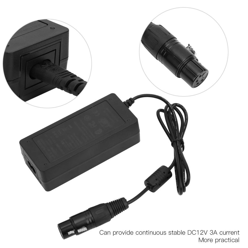 4 Core XLR Connector Adapter DC12V 3A Power Supply Charger for Camcorder Monitor Equipment( )