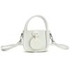 Fashion Casual Commuter PU Shoulder Tote Bag Small Women Bags Cloud-Mushroom-White F13W319165F-WT