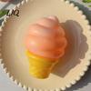 Beruhigendes Handspielzeug Transparenter Zitronen-Quetschspielzeug, Stressabbau Qualle Eiscreme Weicher Klarer Würfel Sensorisch für Kinder Erwachsene Linderer