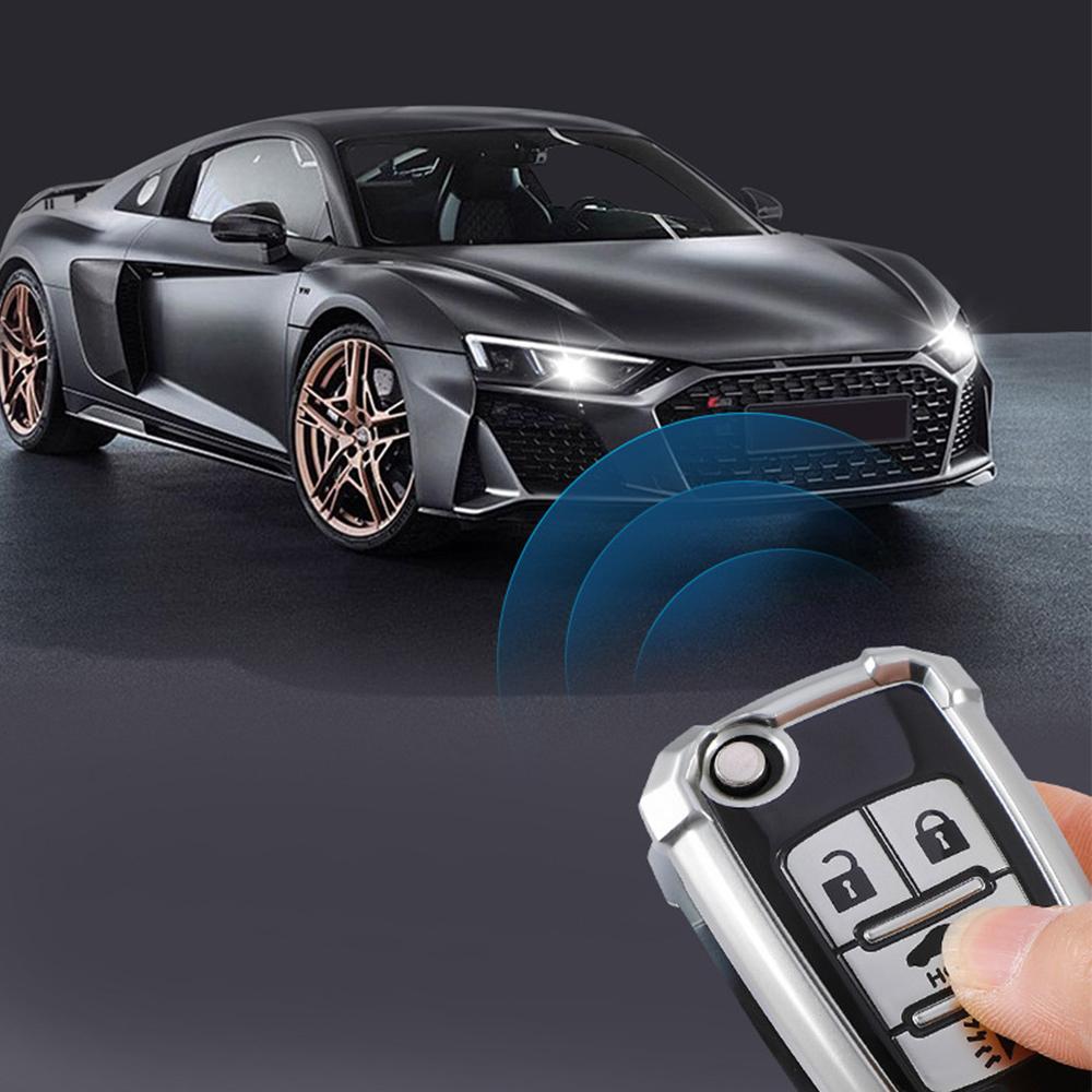 Nytt TPU Sammenleggbart Flip Nøkkeldeksel Fob Etui For Chevrolet Buick Camaro Cruze Equinox Rød