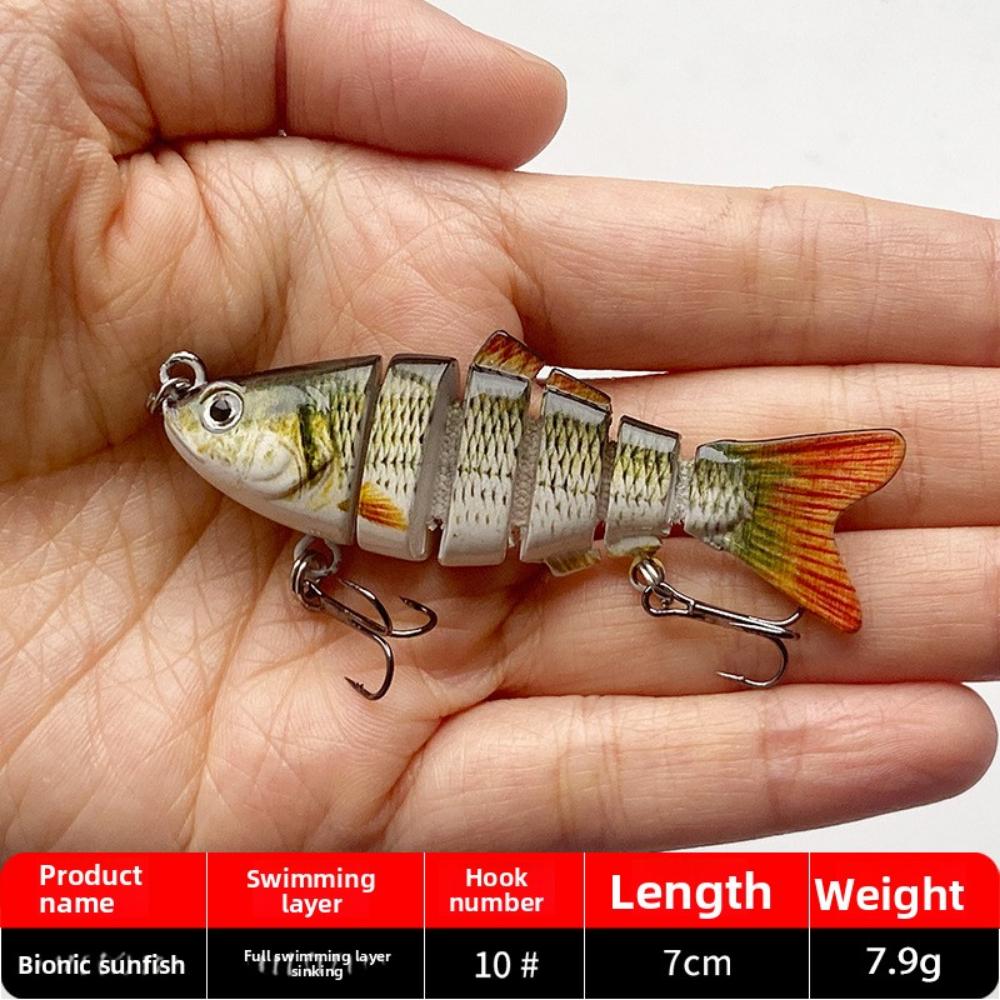 Simulierter mehrteiliger Fisch 7cm-6 Abschnitte Luya-Köder, Hardbait und Kunstköder