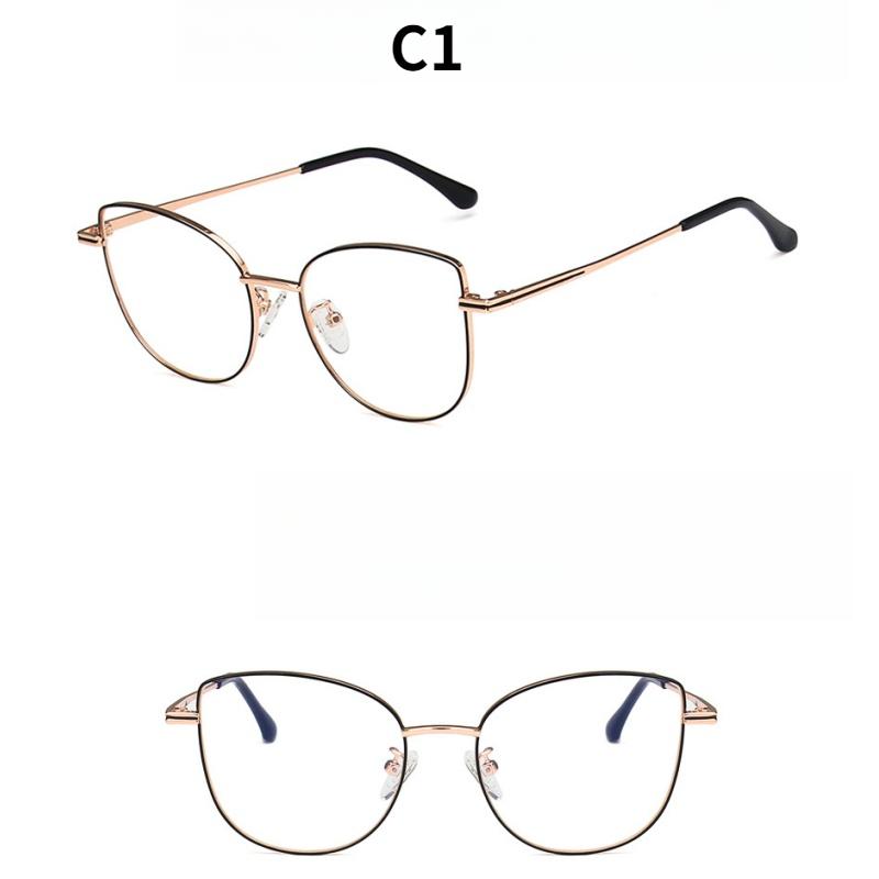 Damenbrille, Katzenaugen-Metallbrille.