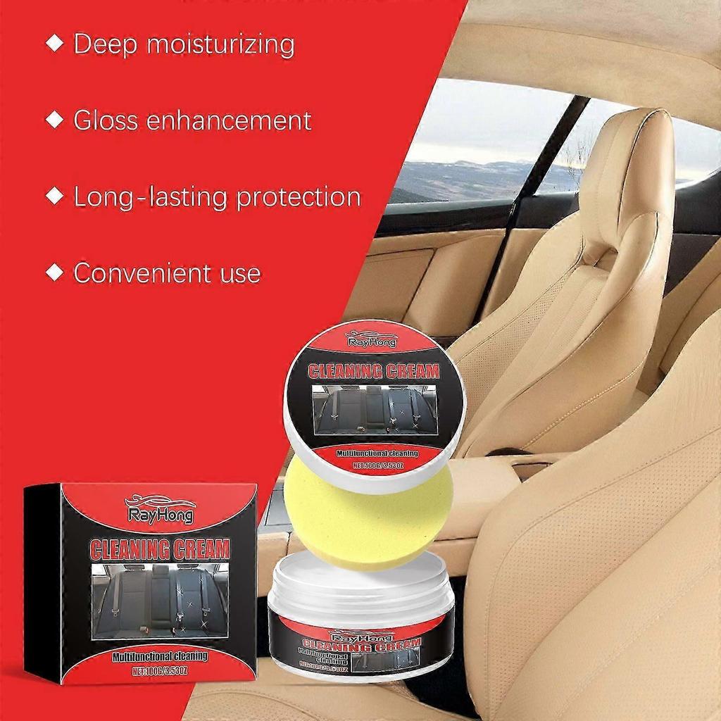 New model Rayhong Car Interior Leather Renovation Cream Car Interior Cleaning Stains Daily Maintenance Renovation Cleaning Cream