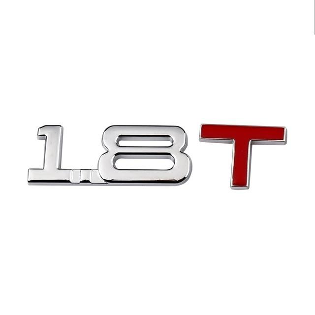 2022 Car Displacement Sticker  Volume Logo Car Rear Trunk Emblem Badge Vehicle Stickers
