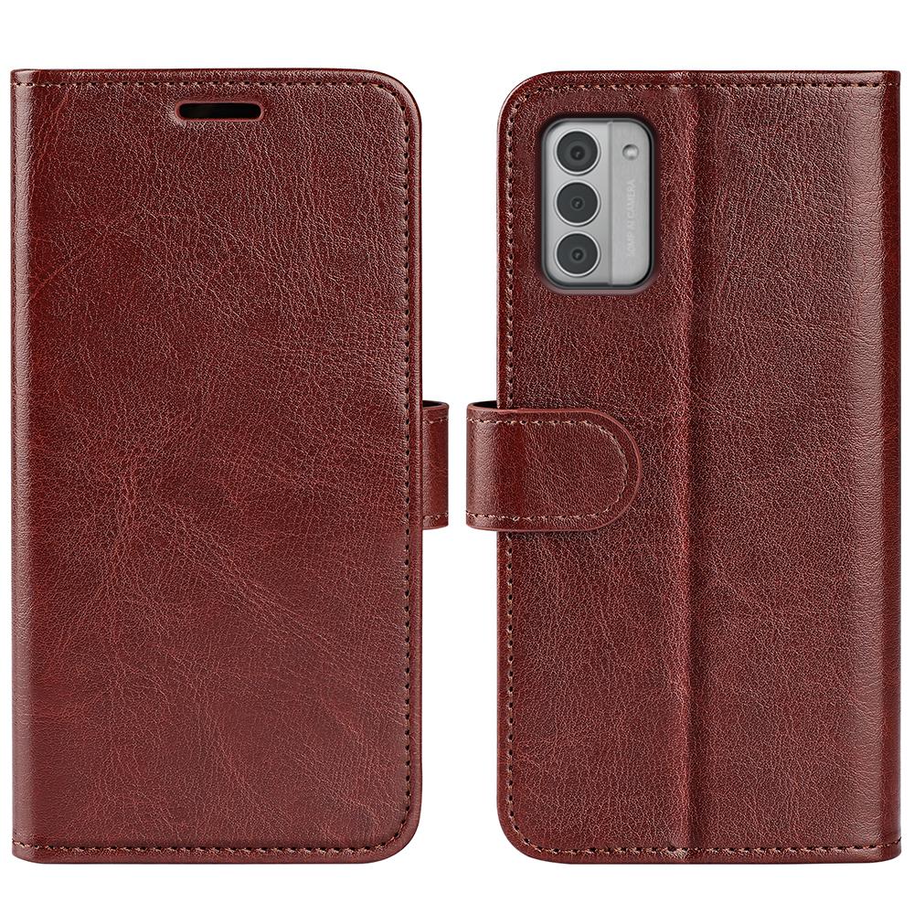 

For Nokia G42 Crazy Horse Texture Phone Wallet Case PU Leather Flip Stand Cover Brown