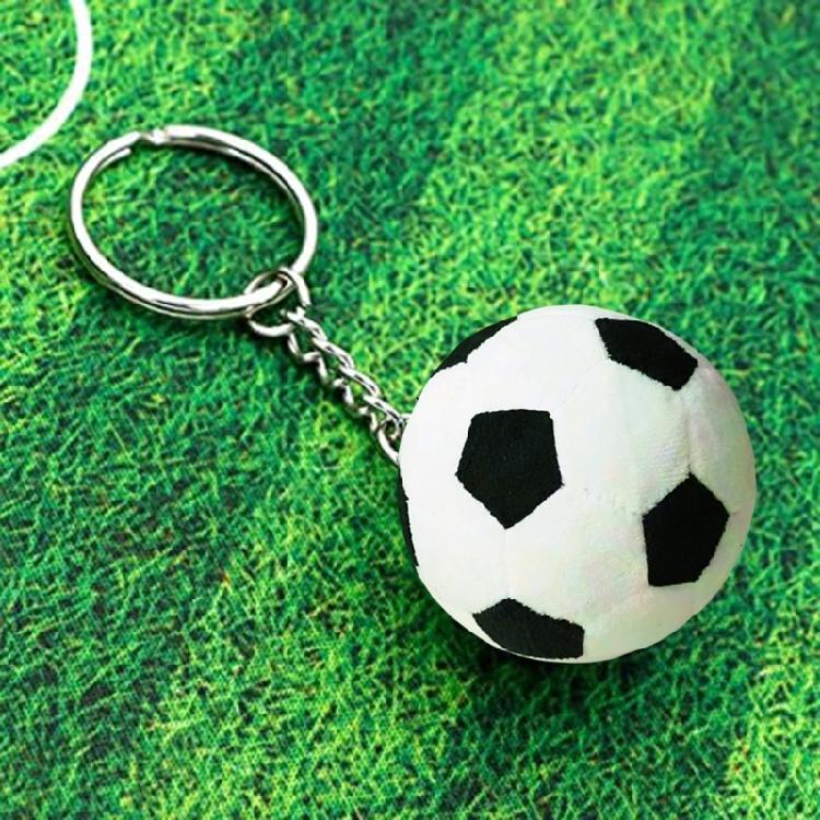 Simple Plush Football/Basketball Charm Keychains Sweet Cool Ornament Bag Pendant Car Keyring Haning Decoration