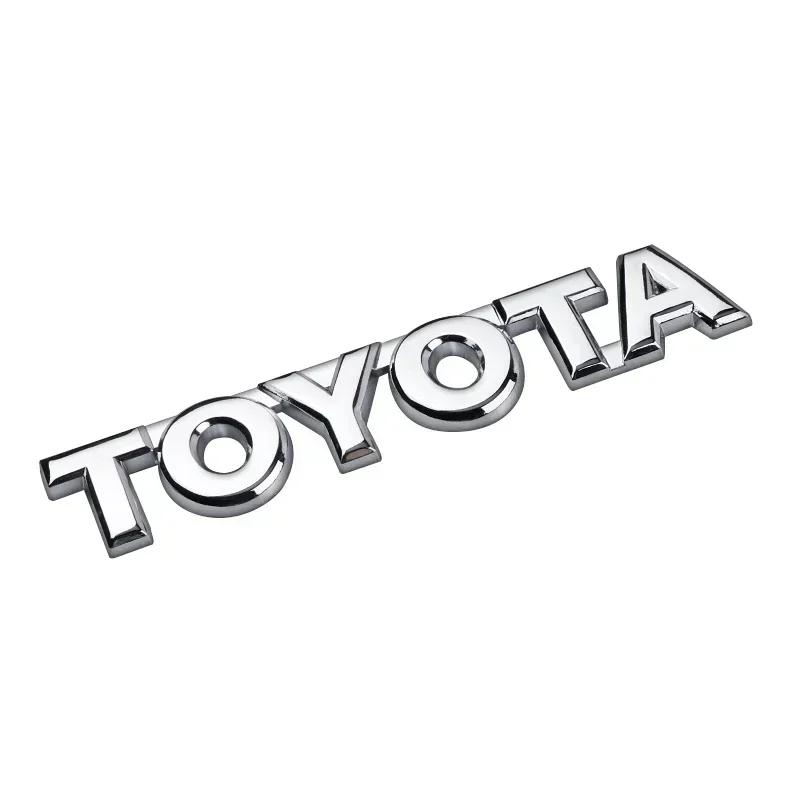 

2026 New For Toyota ABS Emblem Badge Car 3D Sticker Car Trunk Sticker For Toyota Corolla Yaris Chr Auris RAV4 Land Cruiser Camry шоколадний