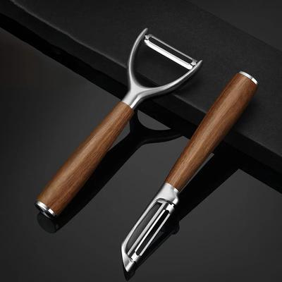 304 Stainless Steel Peeler Wood Handle Household Kitchen Potato Fruit Scraper Kitchen Gadgets and Accessories