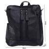 Weiches Leder Leder Rucksack Schwarz Multifunktional Schulrucksack Koreanischer Stil Rucksack College