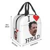 Travball Travis Head Merch Insulated Lunch Bag For School Office Food Storage Bag Portable Cooler Thermal Lunch Boxes