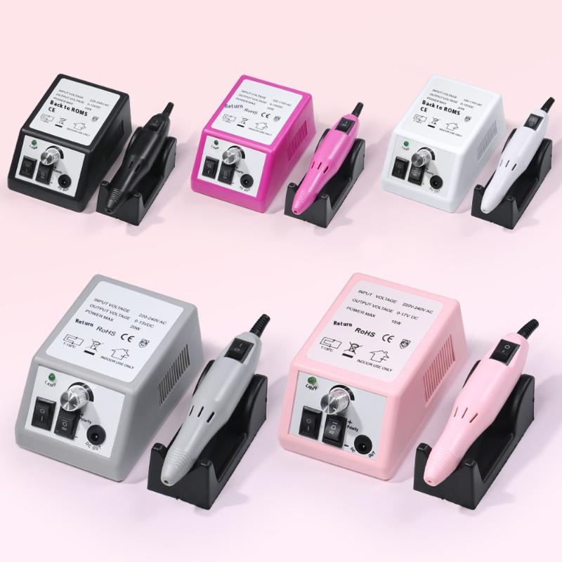 Portable Nail Drill Machine Electric Manicure Nail Polishing Head Kit For Gel Polish Professional Manicure Tool Salon Equipment