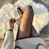 Red polka dot black pantyhose for women, ultra-thin summer style, anti-snag, sexy bare-leg illusion, non-slip pantyhose