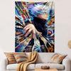 "Blindfolded Hero with Energetic Style" Patterned Tapestry Home Decor, Suitable for Bedroom and Living Room, Gift